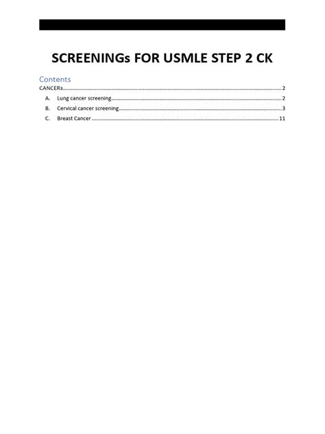 Screening Protocols For Usmle Step 2 Ck Pdf