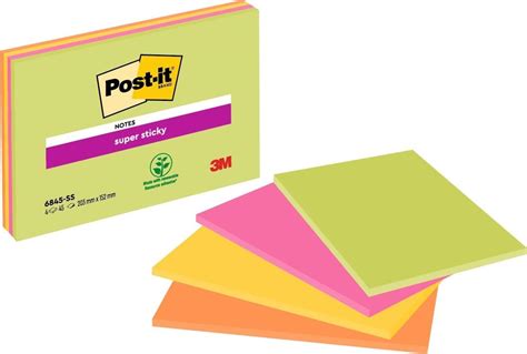 Post It Super Sticky Meeting Notes Packung Mit Bl Cken Blatt Pro