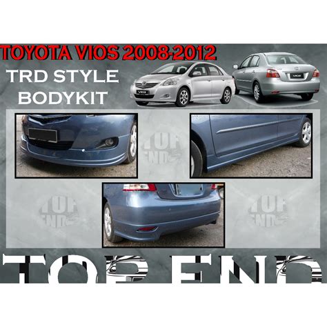 TOYOTA VIOS NCP93 2007 2013 TRD STYLE FULLSET BODYKIT TR D SKIRT LIP