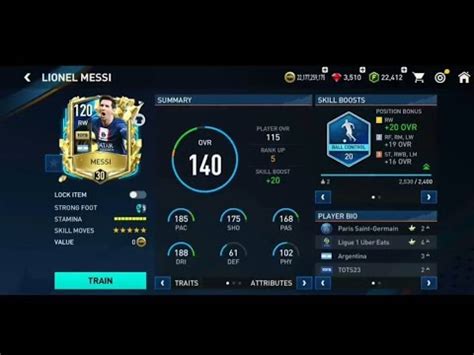 Ovr Utots Leonil Messi Review Fifa Mobile Youtube