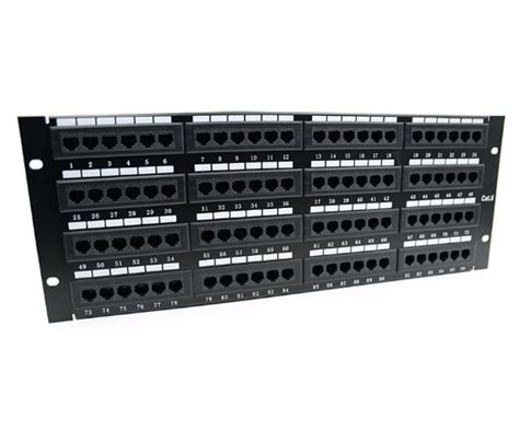 Cat6 96 Port Unshielded 4U Copper Patch Panel Fibertronics Inc