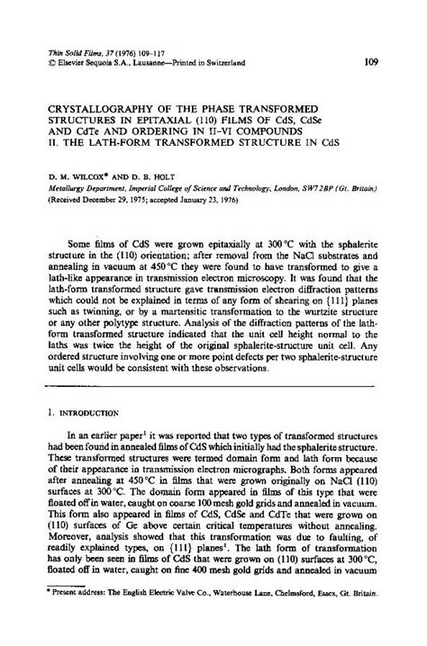 Pdf Crystallography Of The Phase Transformed Structures In Epitaxial