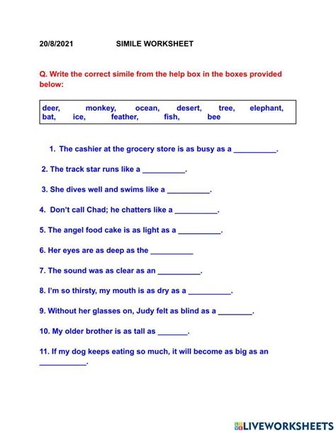 Class 3 Worksheet Activity Live Worksheets Worksheets Library