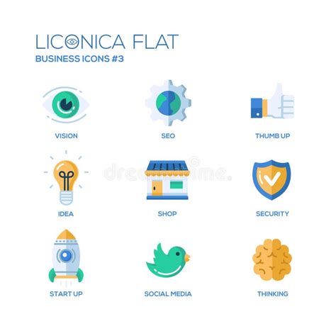 Sistema De Iconos Y De Pictogramas Planos Del Dise O De La Oficina