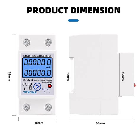 DDS662 DDS668 Din Rail LCD Backlight Single Phase Energy Meter KWh