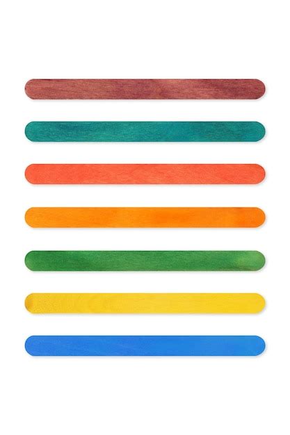 Premium Photo Close Up Of Colorful Popsicle Sticks Against White