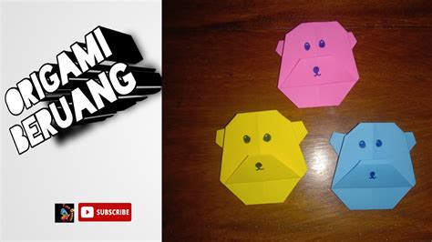 Cara Membuat Origami Beruang How To Make Bear Origami YouTube