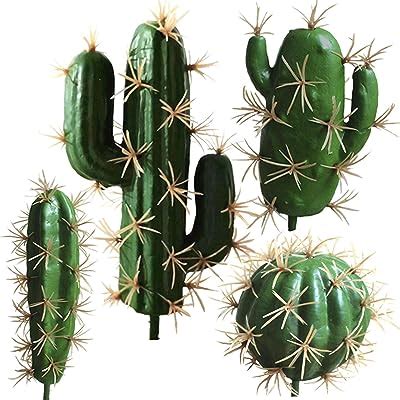 Amazon Woohome 10 PCS Faux Fake Succulents Artificial Cactus Decor