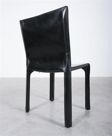 Mario Bellini Cassina Cab 412 Twelve 12 Black Leather Dining Chairs Italy For Sale At 1stdibs