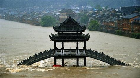 China Floods Ancient Town Of Fenghuang Submerged In Water Bbc News