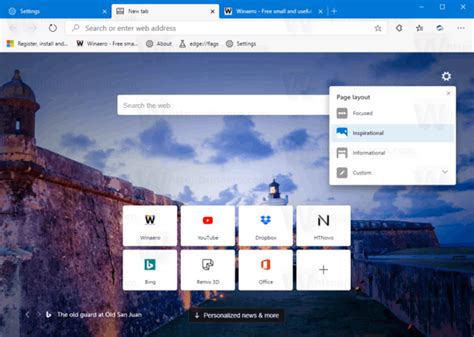 Turn Off News Feed On New Tab Page In Microsoft Edge