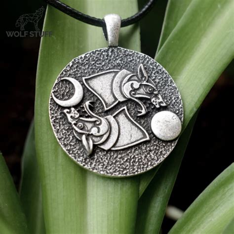 Yin Yang Wolf Sun Moon Necklace | Wolf Stuff