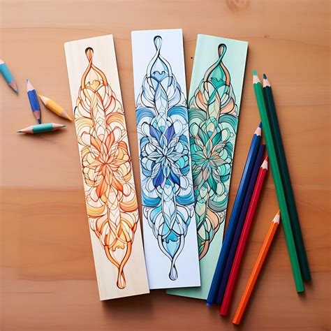 Premium AI Image | colored drawing bookmarks