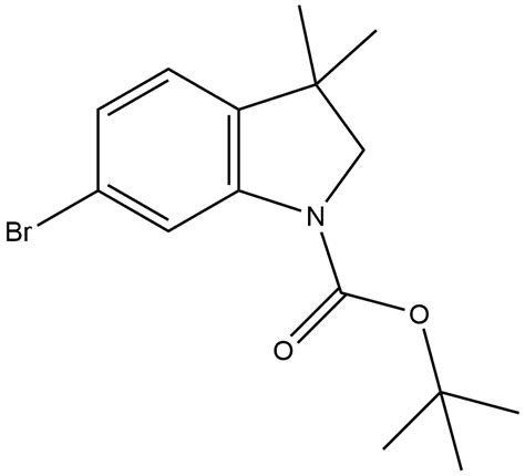 1 1 Dimethylethyl 6 Bromo 2 3 Dihydro 3 3 Dimethyl 1H Indole 1