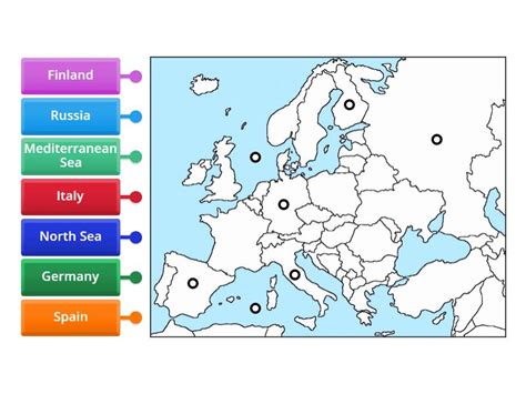 Label the Map of Europe - Labelled diagram