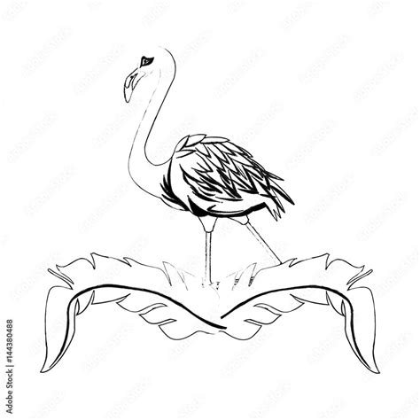 Flamingo Bird Icon Image Vector Illustration Design Stock Vector Adobe Stock