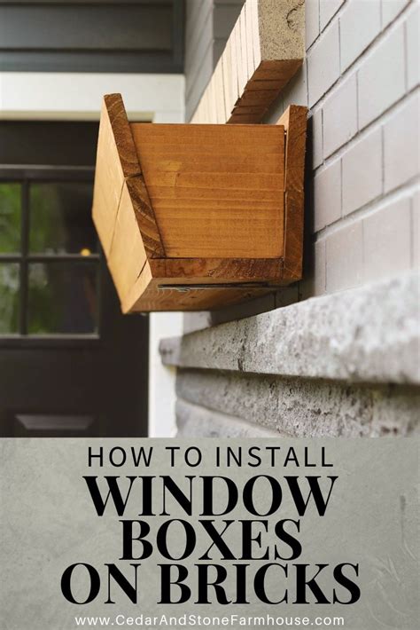 How To Install Window Boxes On Bricks Cedar Stone Farmhouse Add