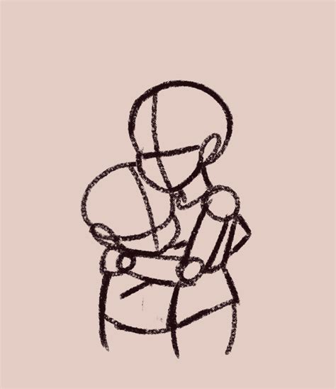 Hugging Positions Drawing