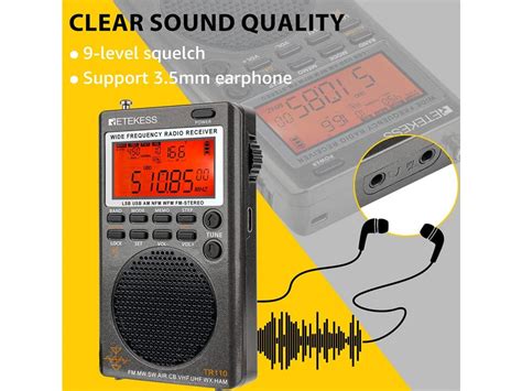 Retekess TR110 FM/MW/SW/LSB/AIR/CB/VHF/UHF/NOAA - eShop Yachtmeni