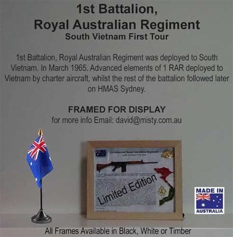 1st Battalion Royal Australian Regiment 1 RAR Served Two Tours Of