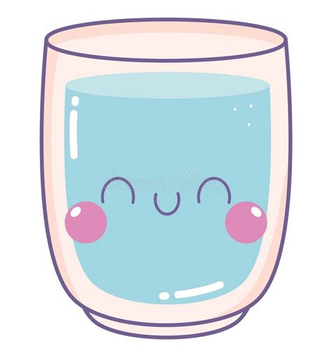 Vaso De Agua Kawaii Ilustraci N Del Vector Ilustraci N De Llenado