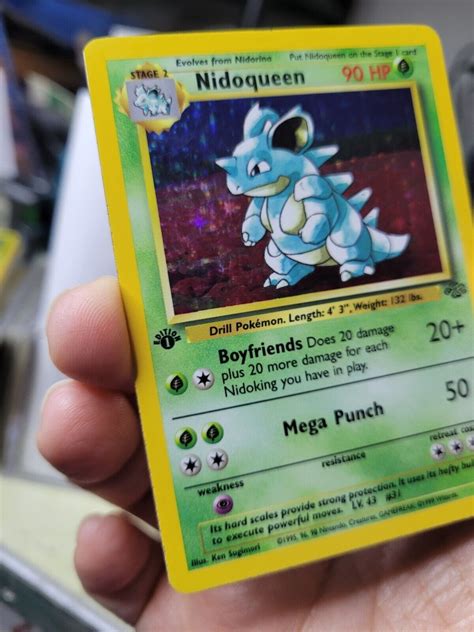 Nidoqueen Pokemon Card Wotc St Edition Jungle Holo Ebay