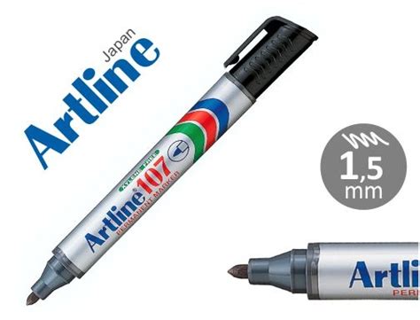 Rotulador Artline Marcador Permanente Negro Punta Redonda Ek N