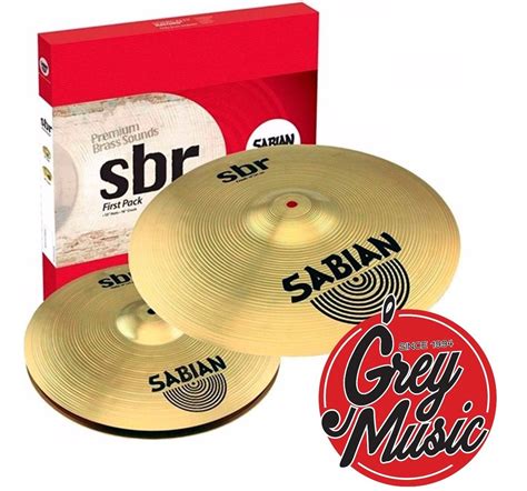 Set De Platillos Sabian Sbr First Pack Hi Hat Crash Grey Music