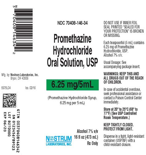 Promethazine Syrup Fda Prescribing Information Side Effects And Uses