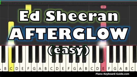 Ed Sheeran - Afterglow (Easy Piano Tutorial) Chords - Chordify