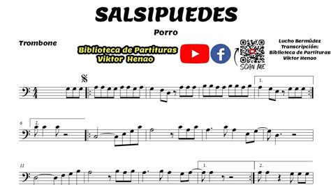 Salsipuedes Tromb N Biblioteca De Partituras Youtube