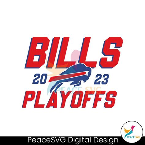 Buffalo Bills 2023 NFL Playoffs SVG Digital Download » PeaceSVG