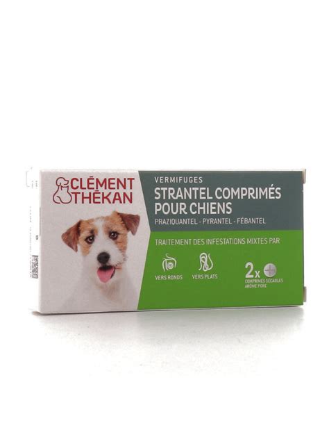 Clément Thékan Strantel Vermifuge Chien Goût Viande 2 comprimés