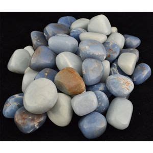 Angelite Tumbled Stones 1 Lb Angelite Tumbled Gemstones Tumbled Stones