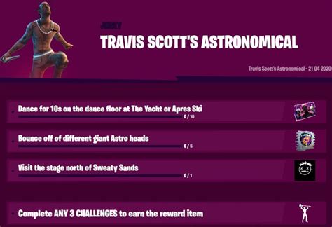 Travis Scott challenges : r/FortNiteBR