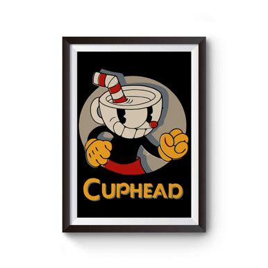 Cuphead Logo Portrait Circle Poster