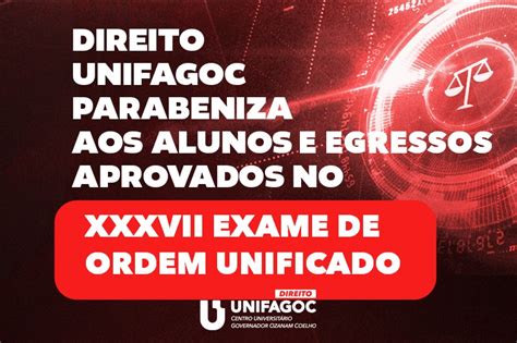 Not Cias Alunos E Egressos Do Direito Unifagoc S O Aprovados No