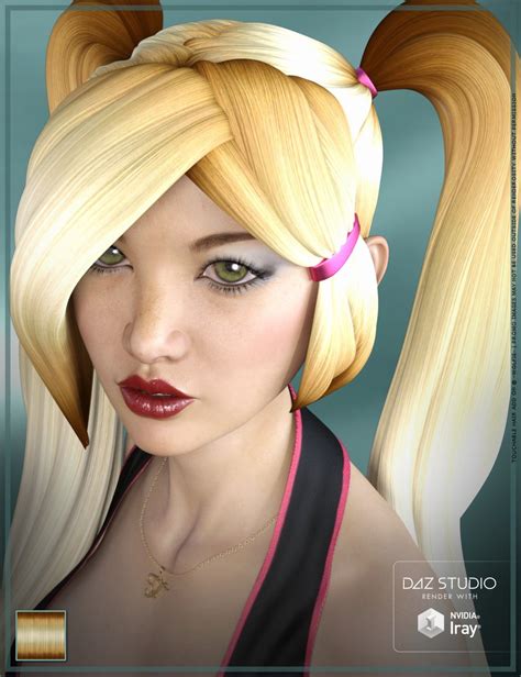 Touchable Long Pigtail Anime Daz 3D