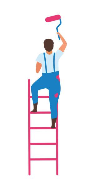 1000 Painter Ladder Stock Illustrations Royalty Free Vector Graphics