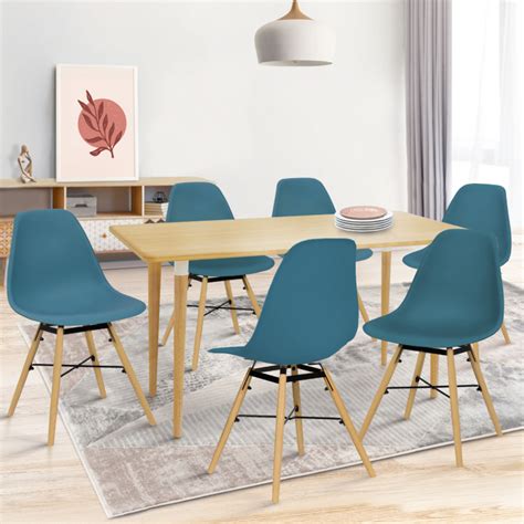 Chaises Coque Plastique Bleu Canard Style Scandinave Sandra Id Market