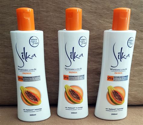 3 Silka Skin Whitening Papaya Lotion For Youthful Glow 200ml Each Free Shipping Lightening Cream