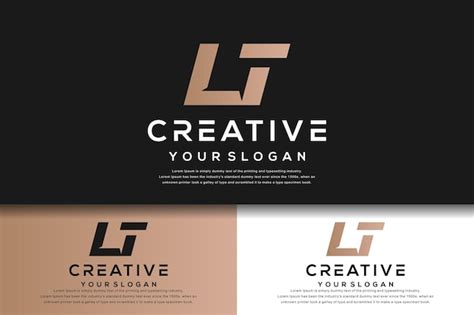 Design De Logotipo Abstrato Letra Monograma Lt Vetor Premium