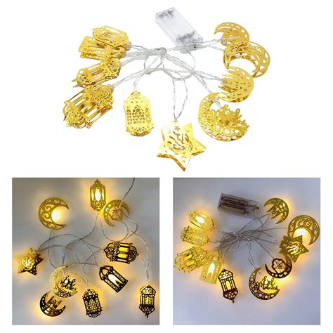 Mubarak Islam Led Muslim Ramadan Lanterns String Lights Eid Fairy Light