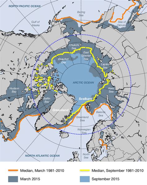 1: Map of the Arctic Ocean and surrounding terrestrial areas and seas ...