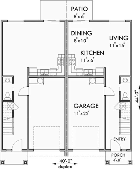 Simple 3 Bedroom Duplex House Plans