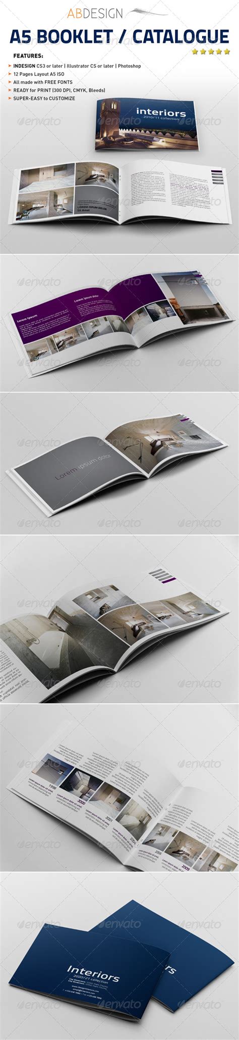 A5 Booklet Catalogue Booklet Template Catalog Design Portfolio