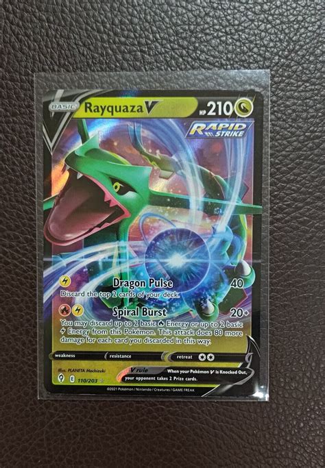 Pokémon TCG NM Rayquaza V 110 203 S S Evolving Skies Holo Ultra Rare