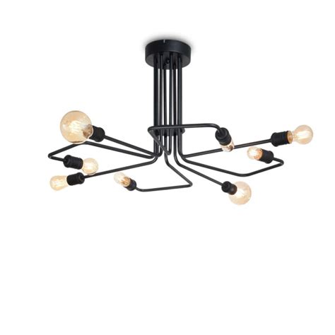 IDEAL LUX TRIUMPH PL8 Plafón Negro