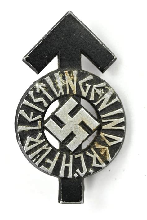 WorldWarCollectibles German Hitler Youth Proficiency Badge In Black