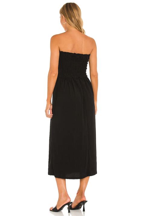 1 State Smocked Maxi Dress In Rich Black Revolve